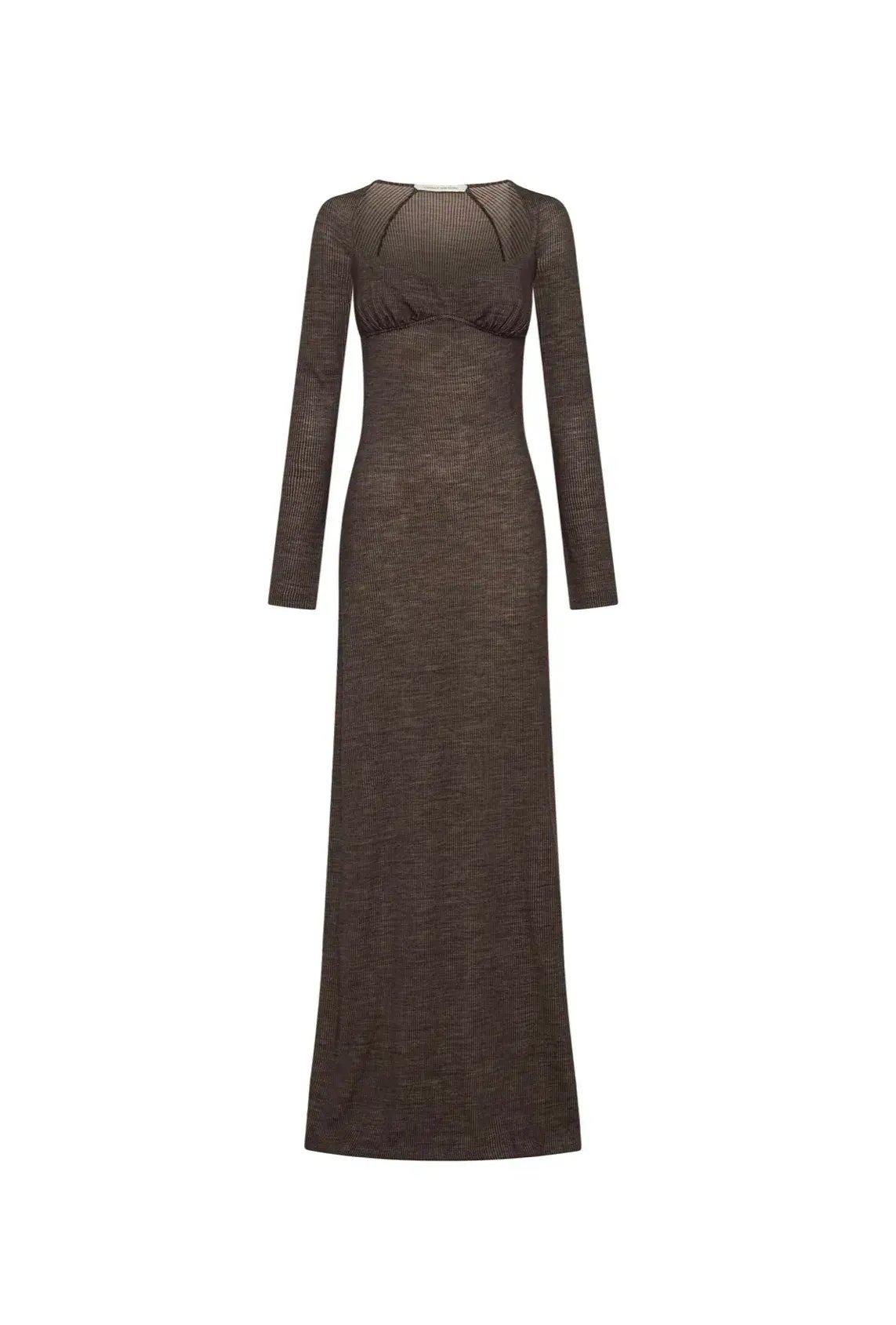 Camilla and Marc Valle Wool Maxi Dress Chocolate Brown Size 10 photo 5