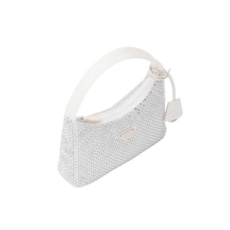 Prada White Satin Crystal Mini-bag photo 3