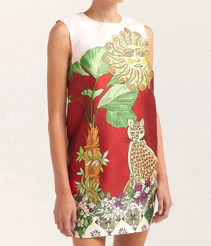 Alémais Tiger Mini Dress Multi Size AU 14 photo 2