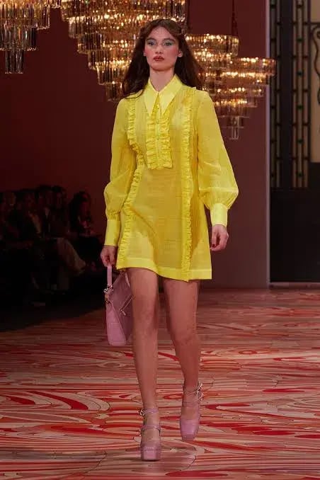 Alice McCall Lover Girl Mini Dress Yellow Size 8 photo 4