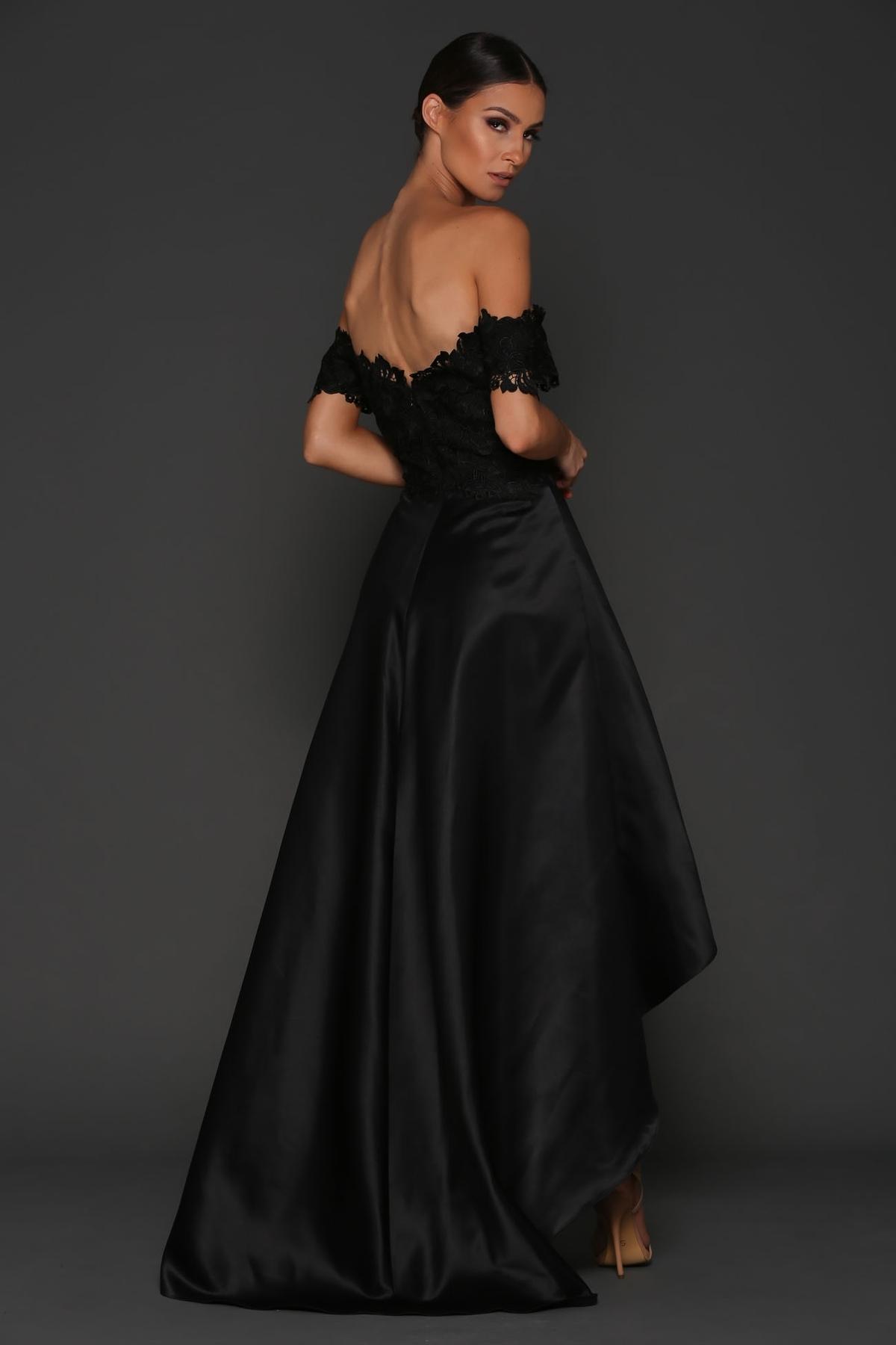 Elle Zeitoune Rosie Strapless Black Lace Dress Size 10 photo 2