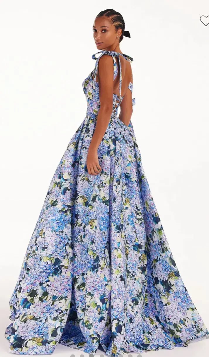 Milla Blue Hydrangea Strapped Maxi Dress size 10/M photo 5