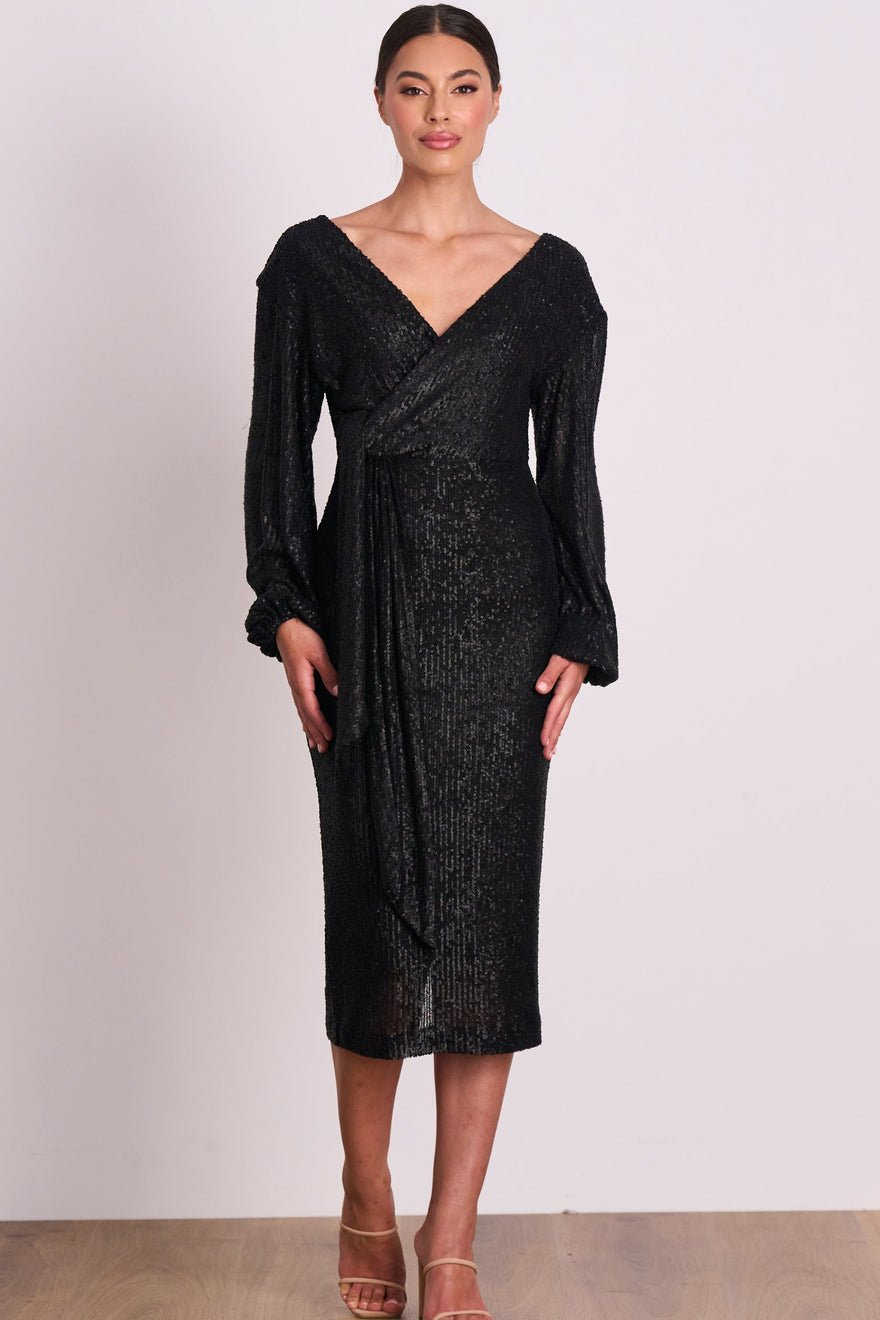Pasduchas Bijou Midi Dress - Matte Black photo 2