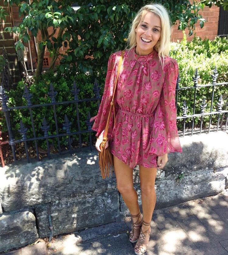 Zimmermann Karmic Flare Sleeve Playsuit Pink Paisley Chintz Size 0 / AU 8 photo 2