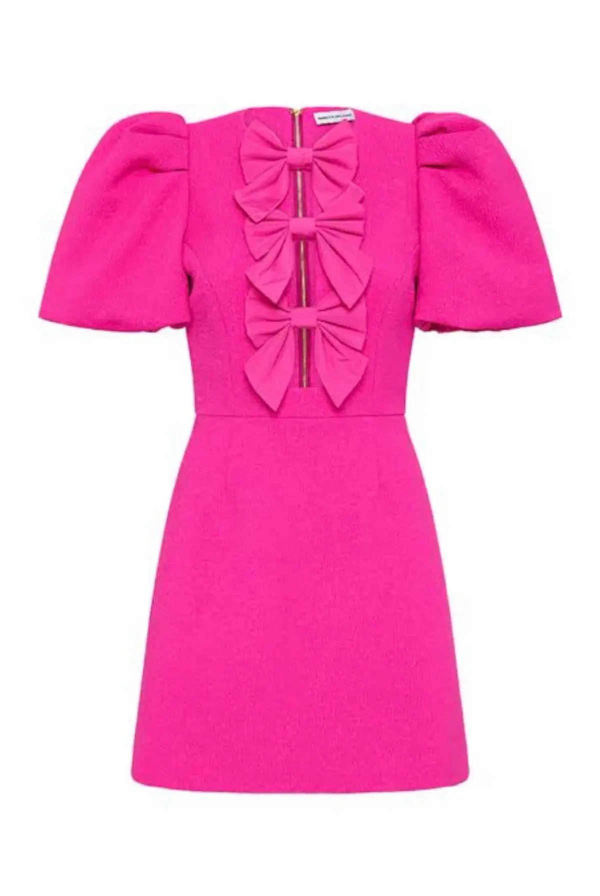 Rebecca Vallance Cecily Bow Mini Dress Hot Pink Size 10 photo 8