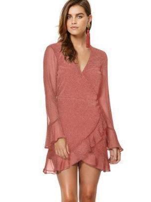 Bec & Bridge Roseville Mini Dress Rouge Pink Size 8 photo 3