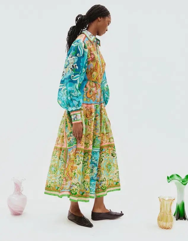 Alemais Dreamer Shirt Midi Dress Multi Size 16 photo 2