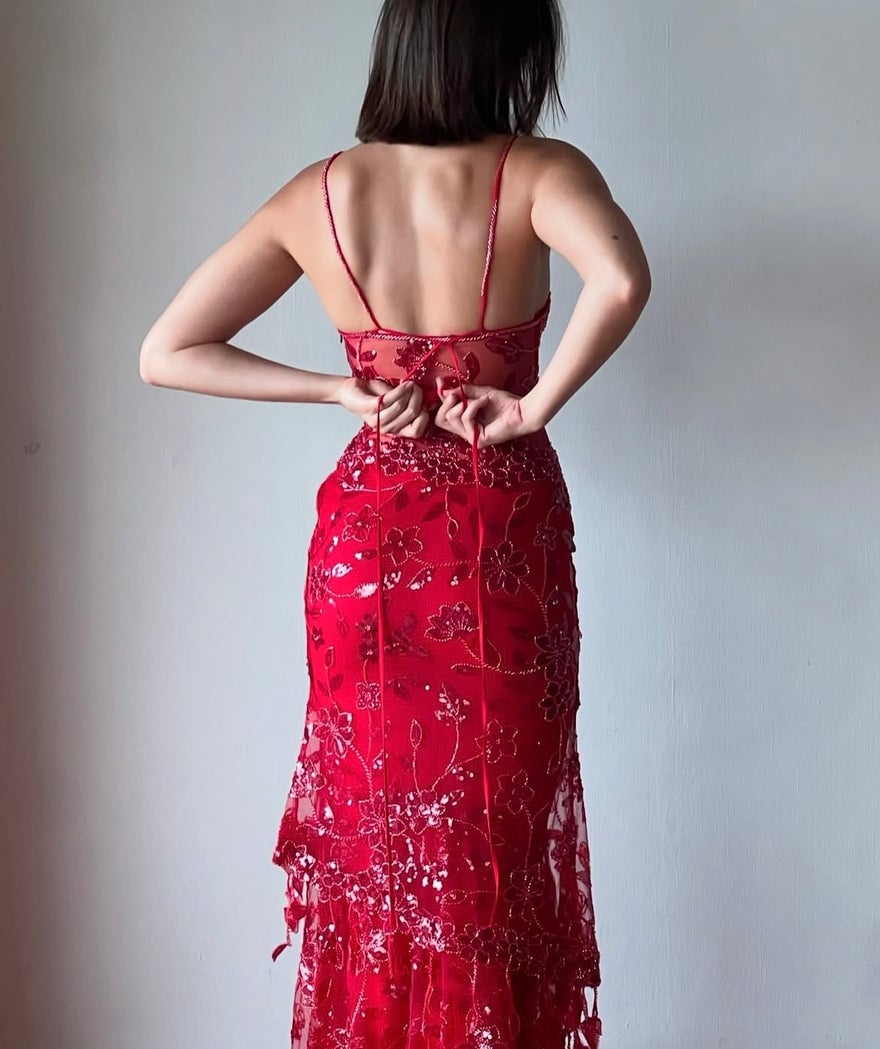 Cha Collective Delilah Maxi in Red photo 3