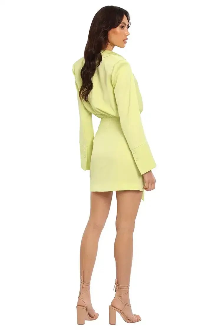 MISHA Reidun Mini Dress in Lime Punch Green Size 8/S photo 4