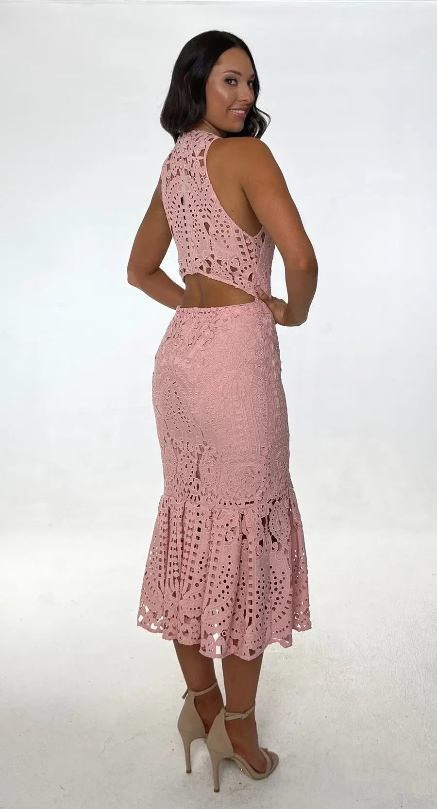 Lover Harmony Cut Out Dress Pink Size 10 photo 4