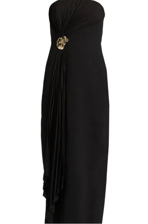 Acler Whitnell Bandeau Midi Black Dress Size AU 8 photo 2