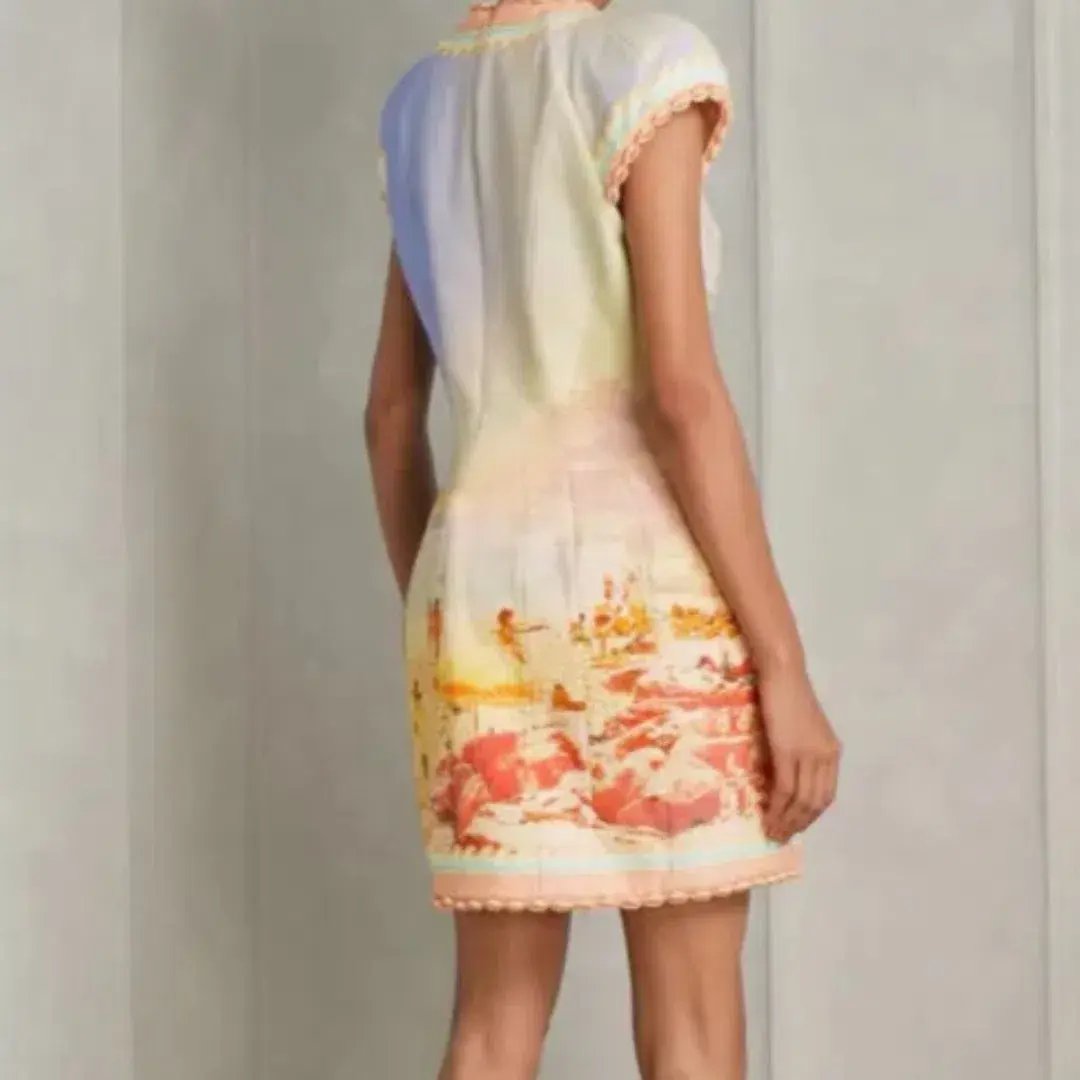 Zimmermann Coaster Structured Mini Dress Poster Print Size 2 / AU 12 photo 5