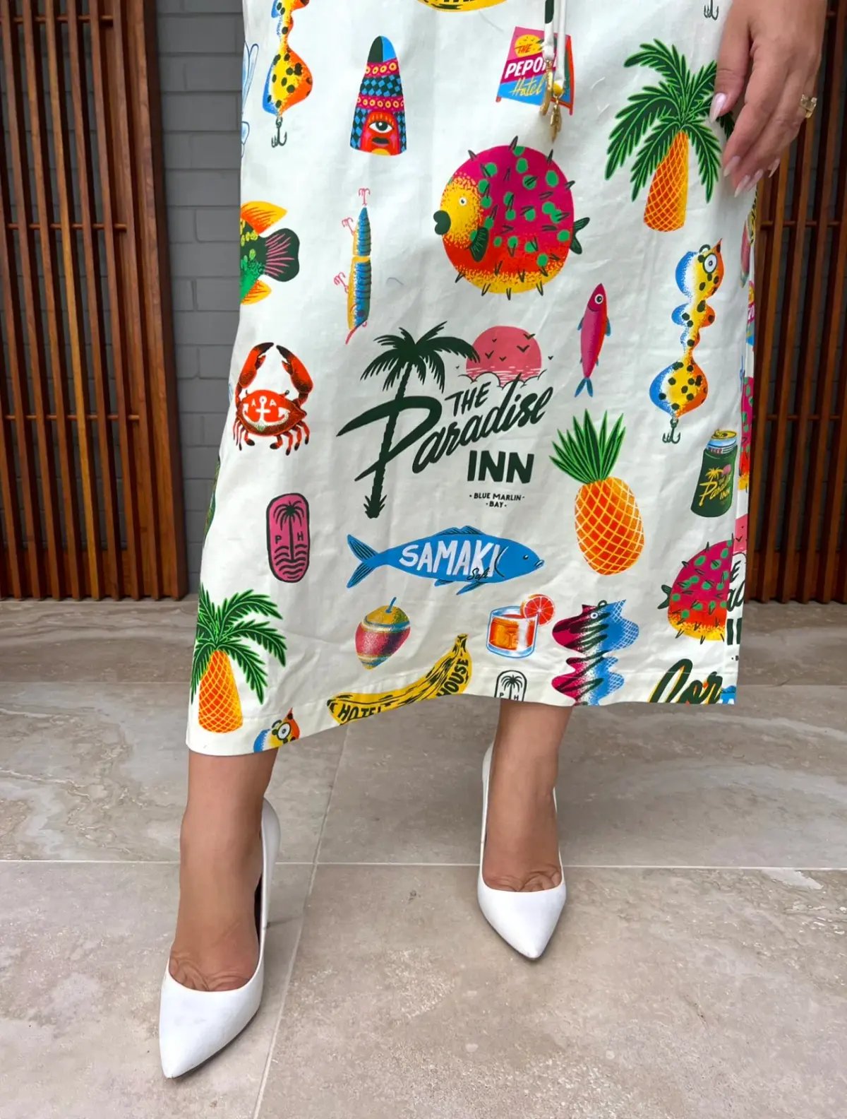Alemais Samaki Puff Sleeve Midi Dress in Multi Size AU 16 photo 2