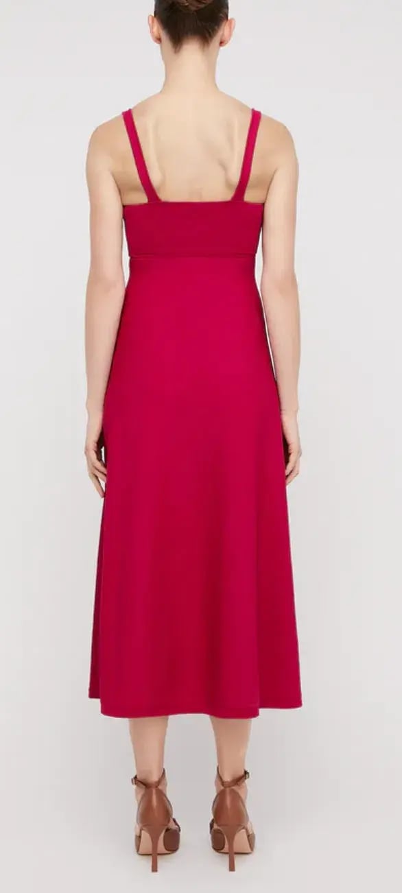 Scanlan Theodore Crepe Knit Square Neck Dress in Raspberry Size S / Au 8 photo 3
