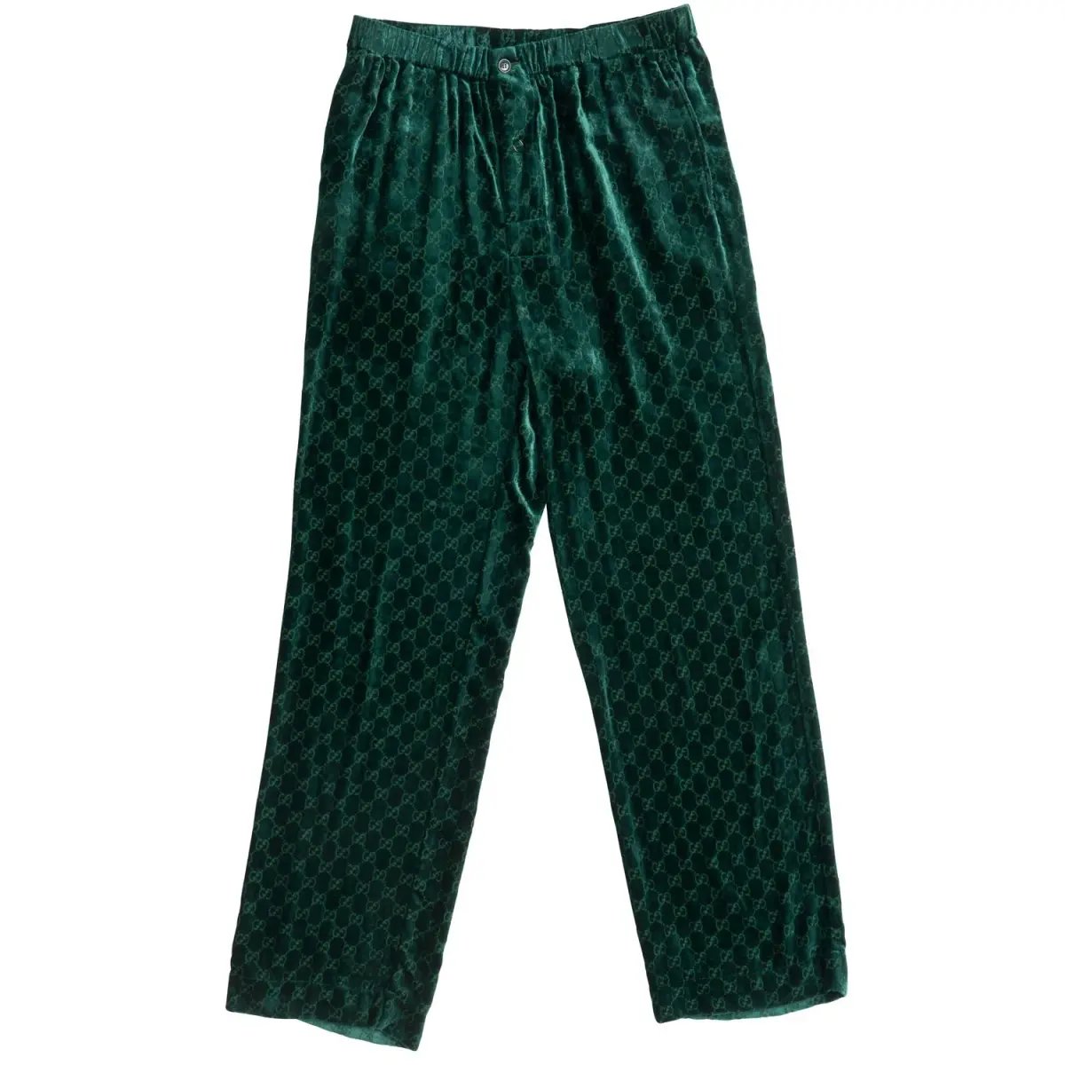Gucci Velvet GG Monogram Set Shirt and Pants Size 6/XXS photo 8