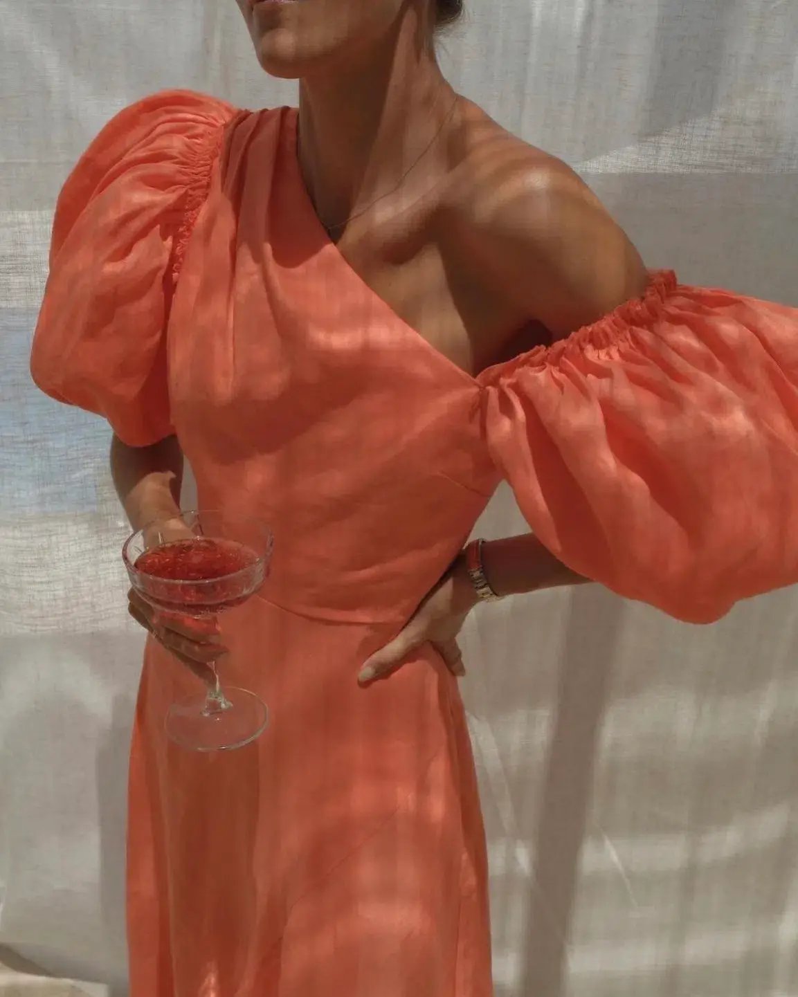 Aje Maia Off Shoulder Midi Dress Orange Size AU 12 photo 3