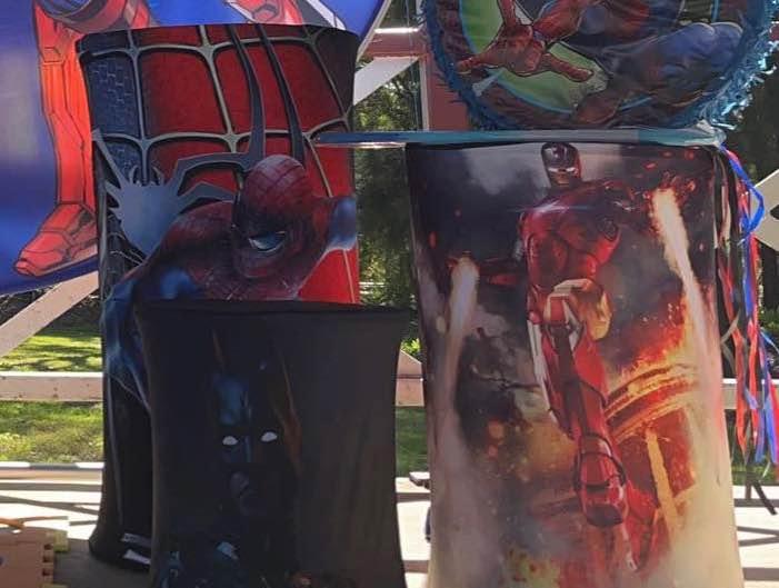 Avengers/superhero backdrop & plinth stand hire ✨ photo 2