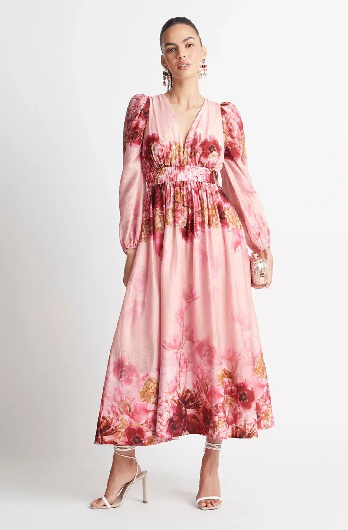 Sheike Swan Lake Midi Dress Floral Size 16 photo 4