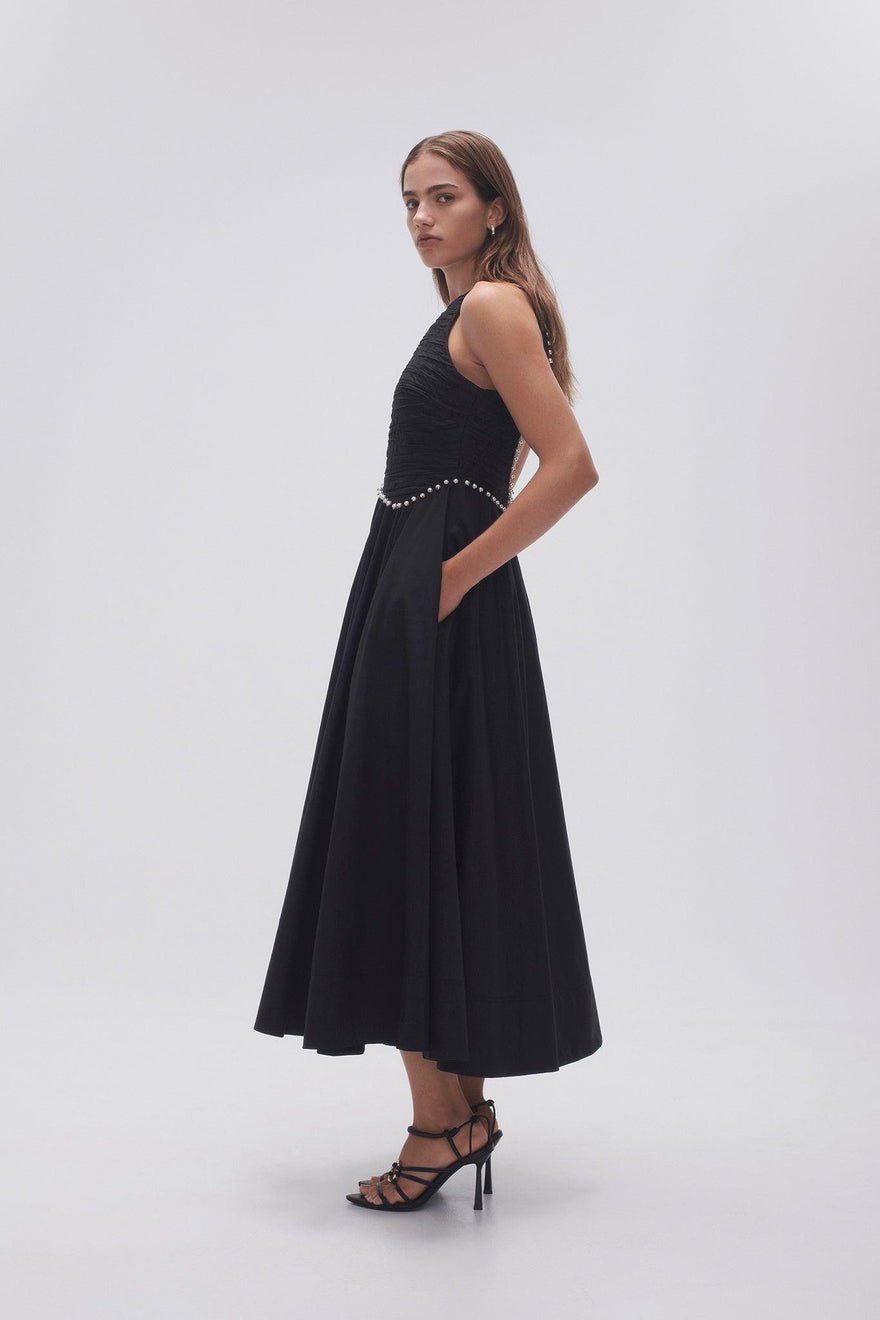 Aje Florence Pearl Trim Midi Dress photo 3