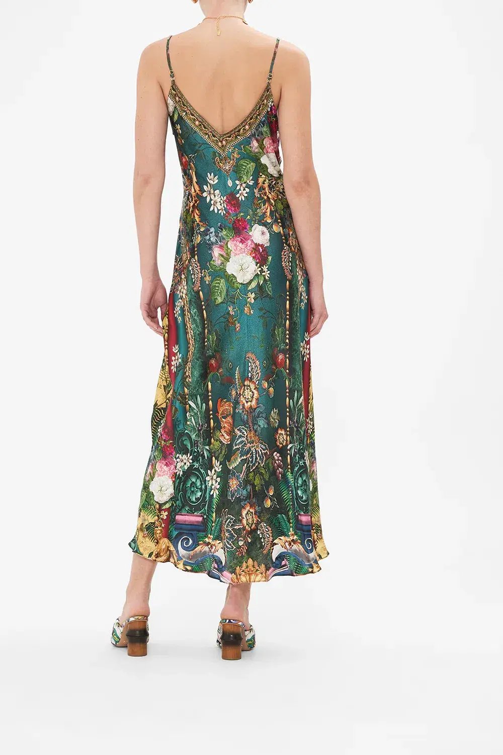 Camilla Verdis World V Neck Bias Slip Floral Size L / AU 14 photo 3