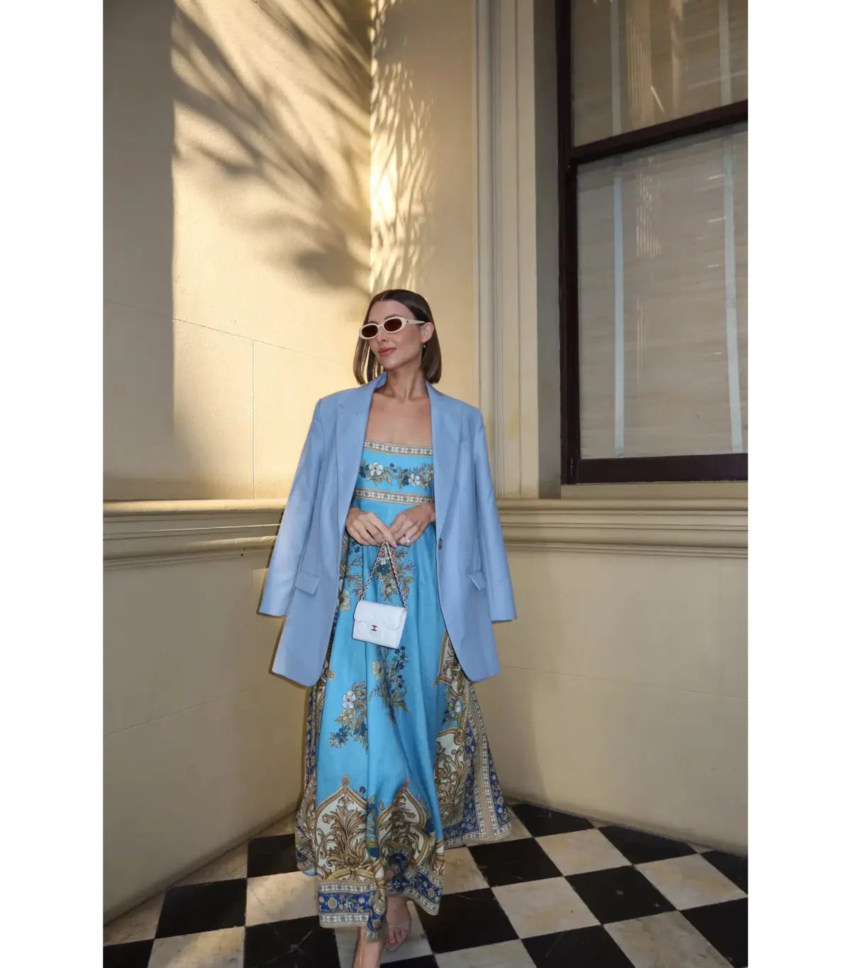 Alemais x La Sirena Boutique Exclusive Cassie Sundress Blue Print Size AU 10 photo 3