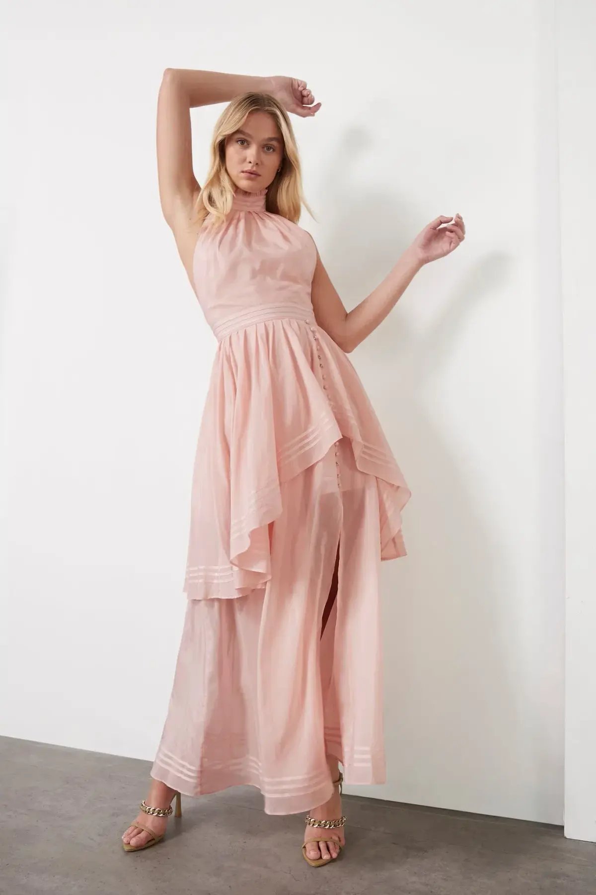 Aje Bungalow Sienna Dress Blush Size AU 12 photo 2