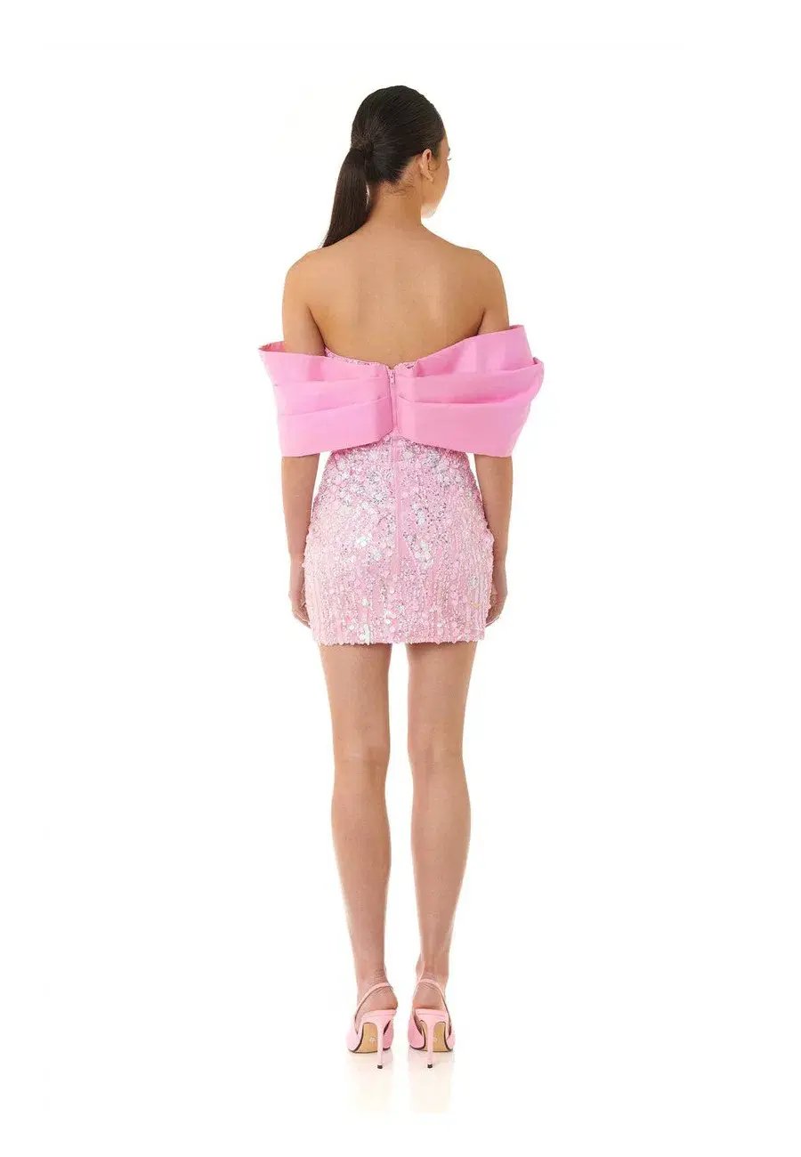 Eliya The Label Bianca Mini Dress in Pink Size Small / AU 8 photo 3