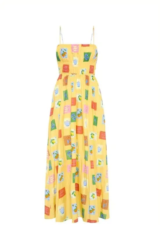 Palm Noosa West Dress Yellow Emblem Size 12 photo 3