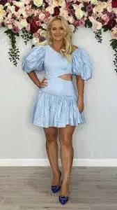 Aje Chateau Cut Out Mini Powder Blue Size 12 photo 7