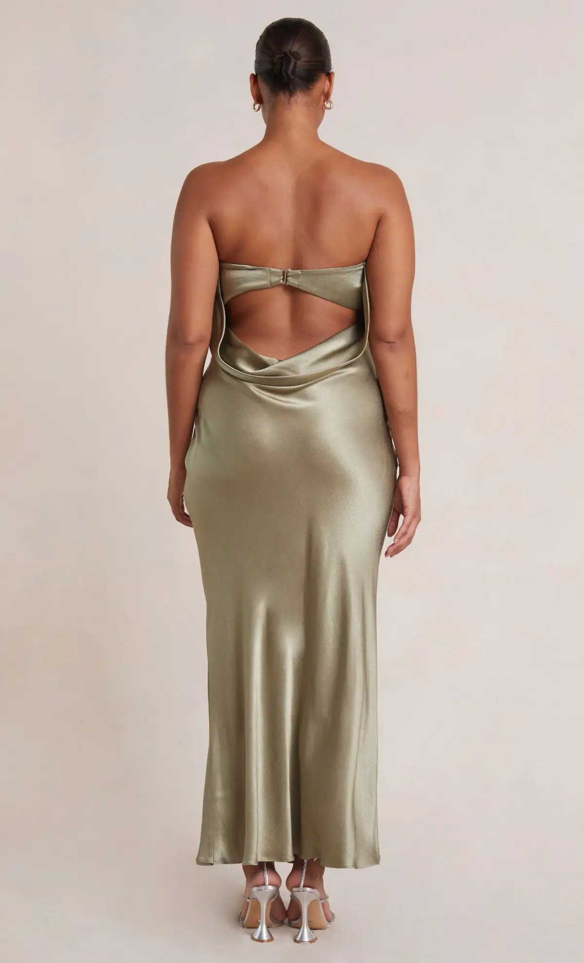 Bec & Bridge Moon Dance Strapless Dress Sage Green Size 14 photo 2