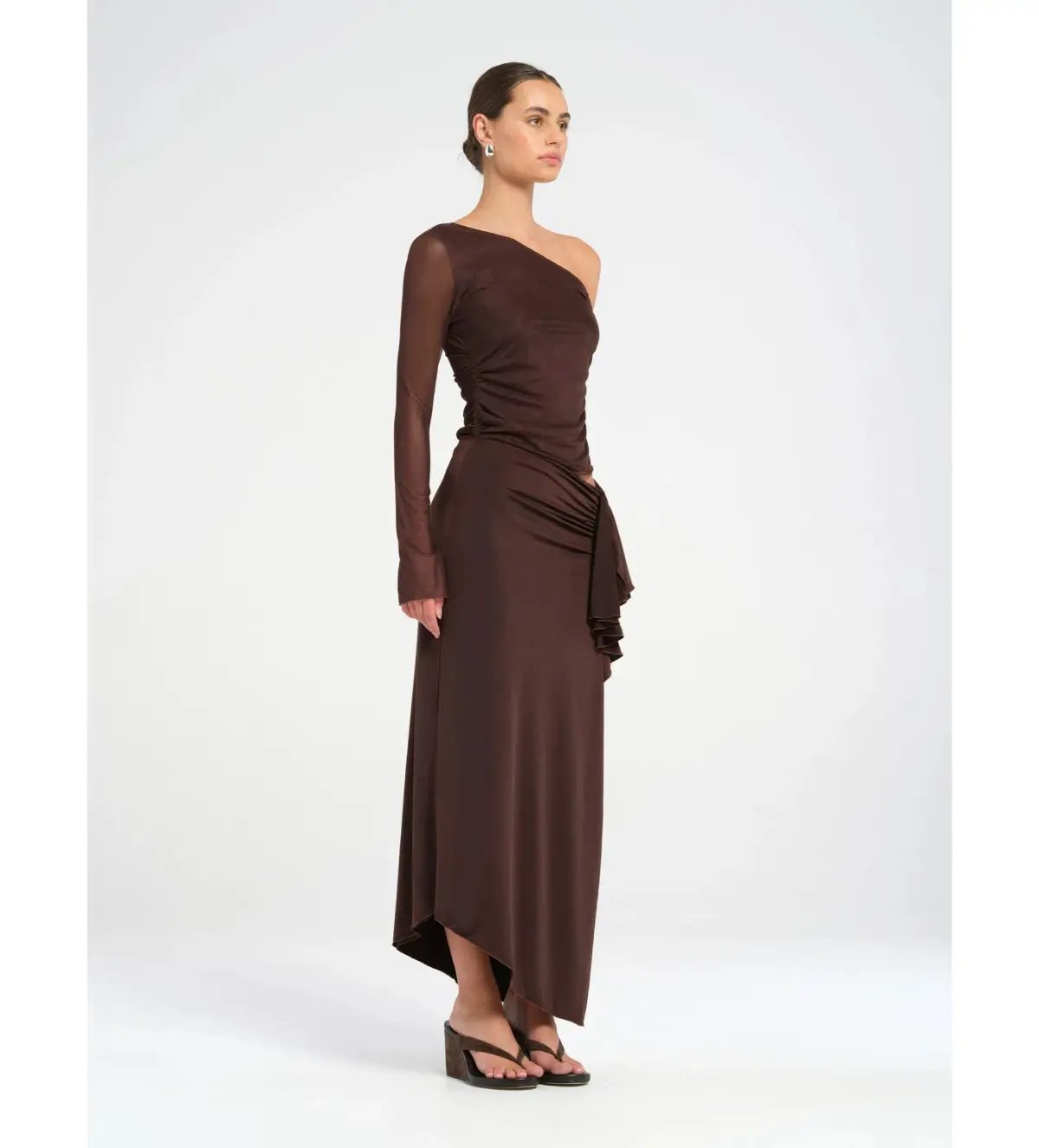 Benni Roman Maxi Dress Chocolate Size AU 8 photo 2