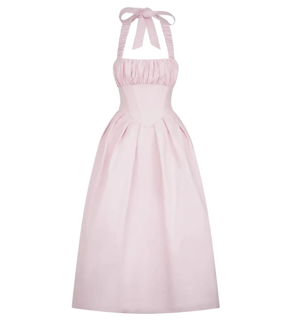Meshki Candy Halter Midi Dress Ballet Pink AU 8 photo 4