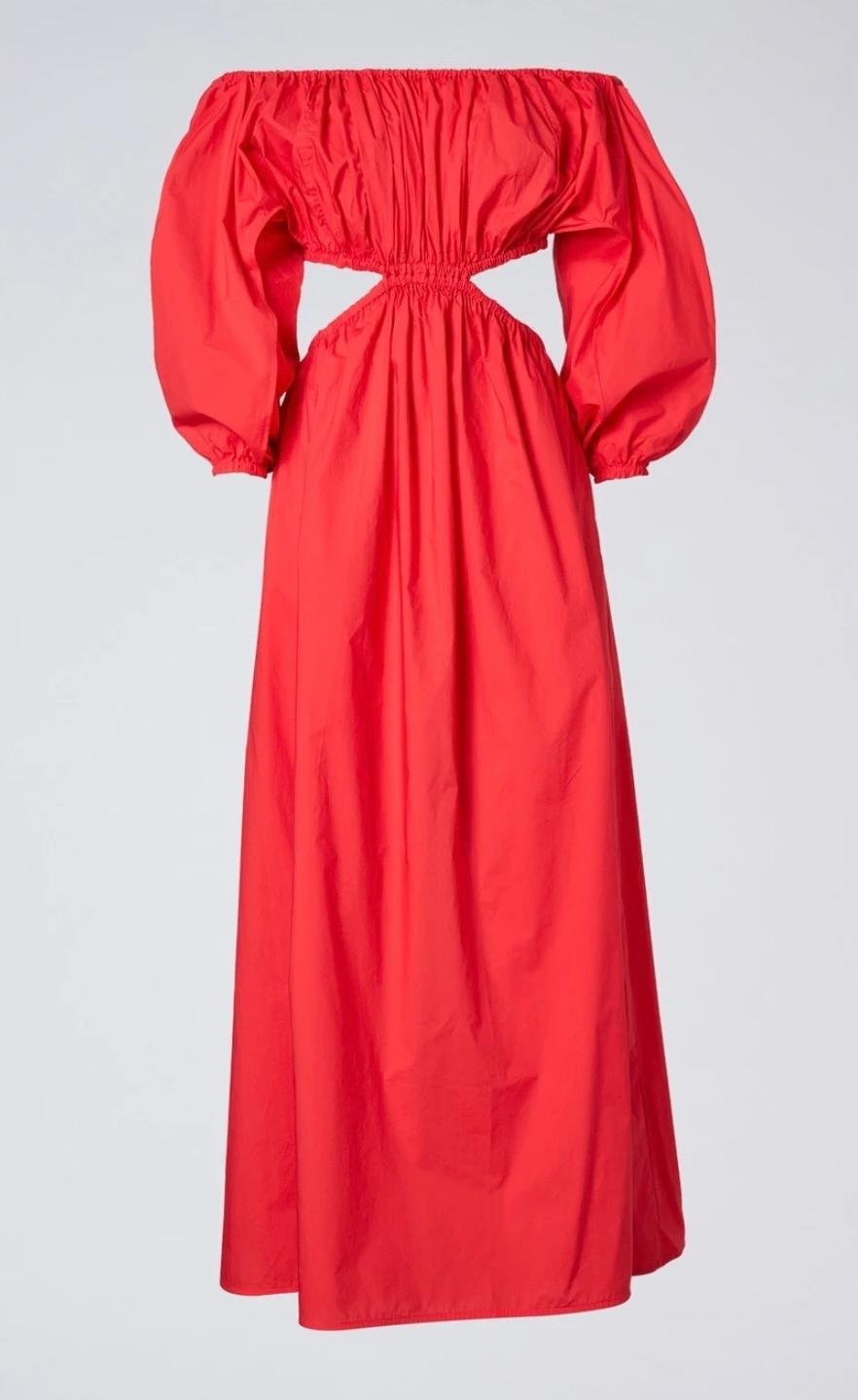 Scanlan Theodore Parachute Cotton Gather Dress Poppy Size AU 8 photo 2