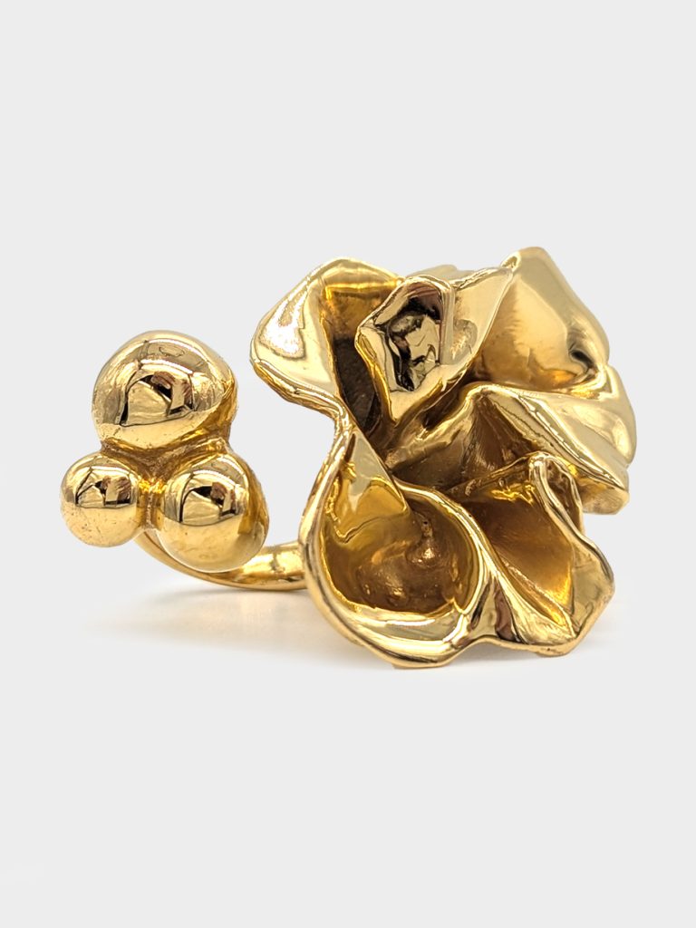 Sterling King Delphinium Rose Ring photo 3