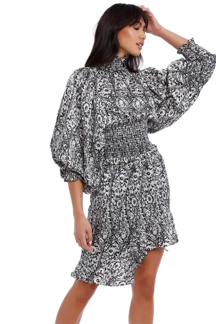 Elliatt Prevail Blouse and Mini Skirt Set Print Size 6 photo 5