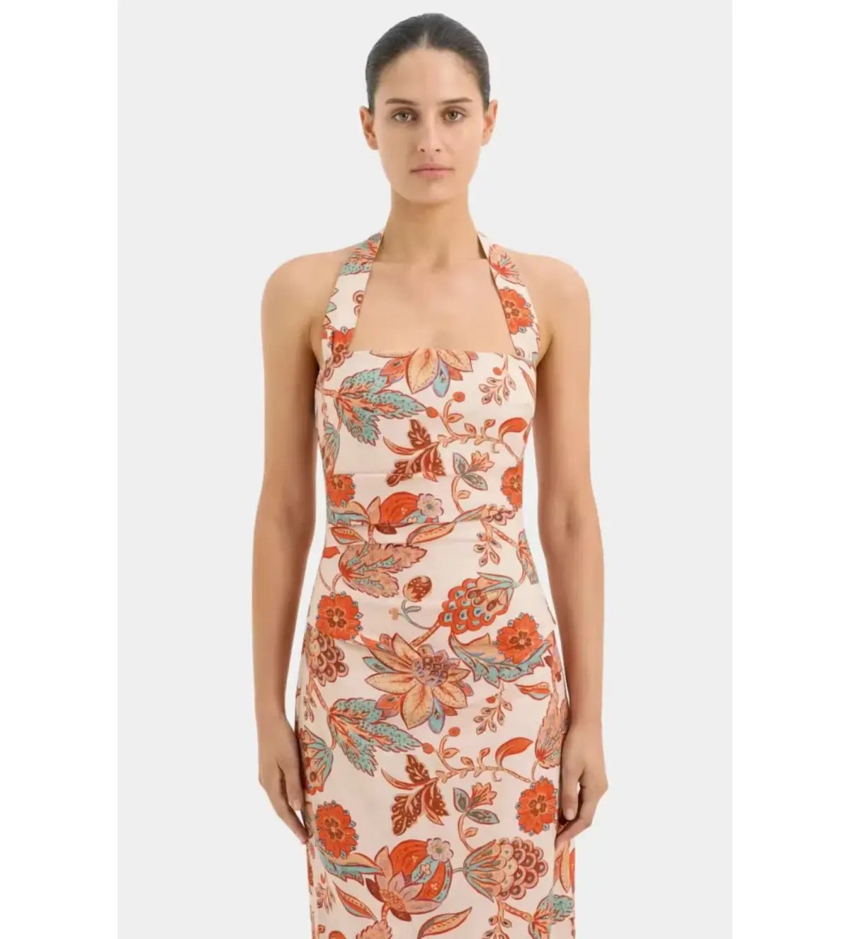 Sir the Label Noemi Halter Midi Dress Desert Wildflower Print Size 1 / AU 8 photo 2