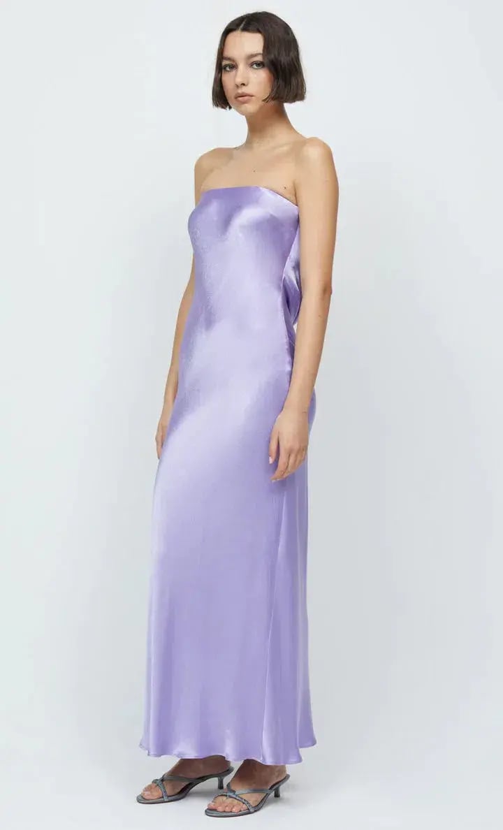 Bec & Bridge Moon Dance Strapless Maxi Dress Lilac Size S / AU 8 photo 2