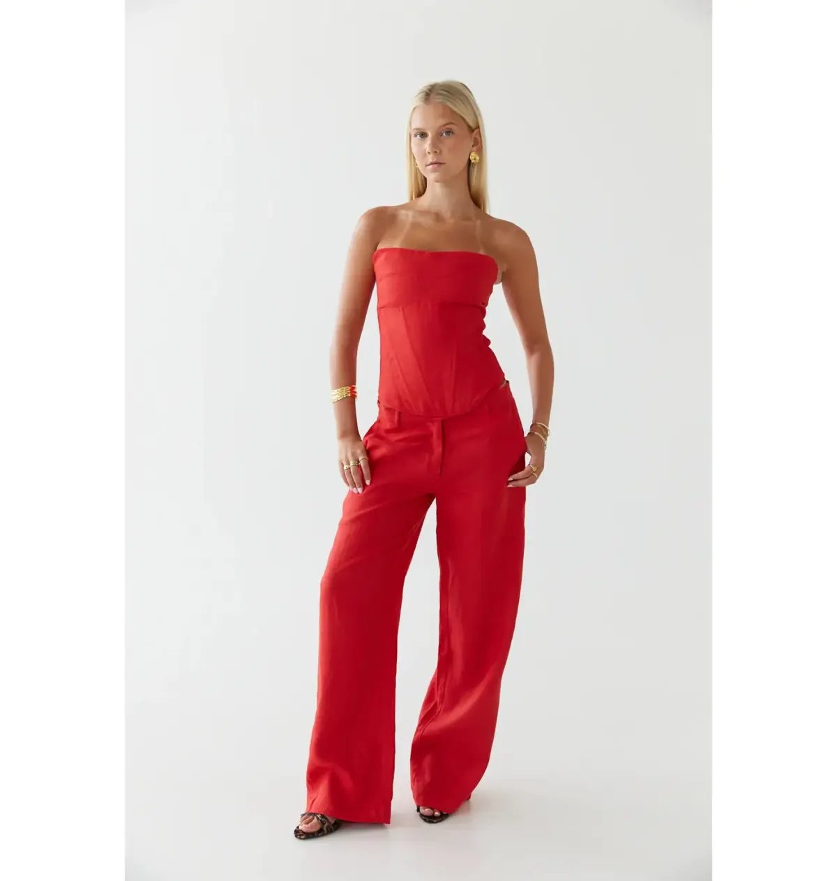HNTR The Label Luiza Corset Red Size XS / AU 6 photo 2