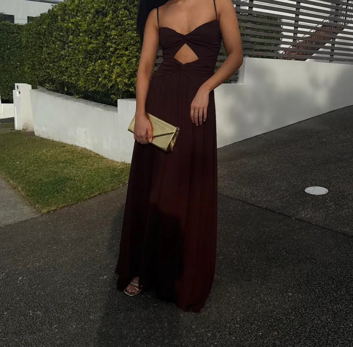 Runaway The Label Camille Maxi Dress in Brown  Size XS/ AU 6 photo 4