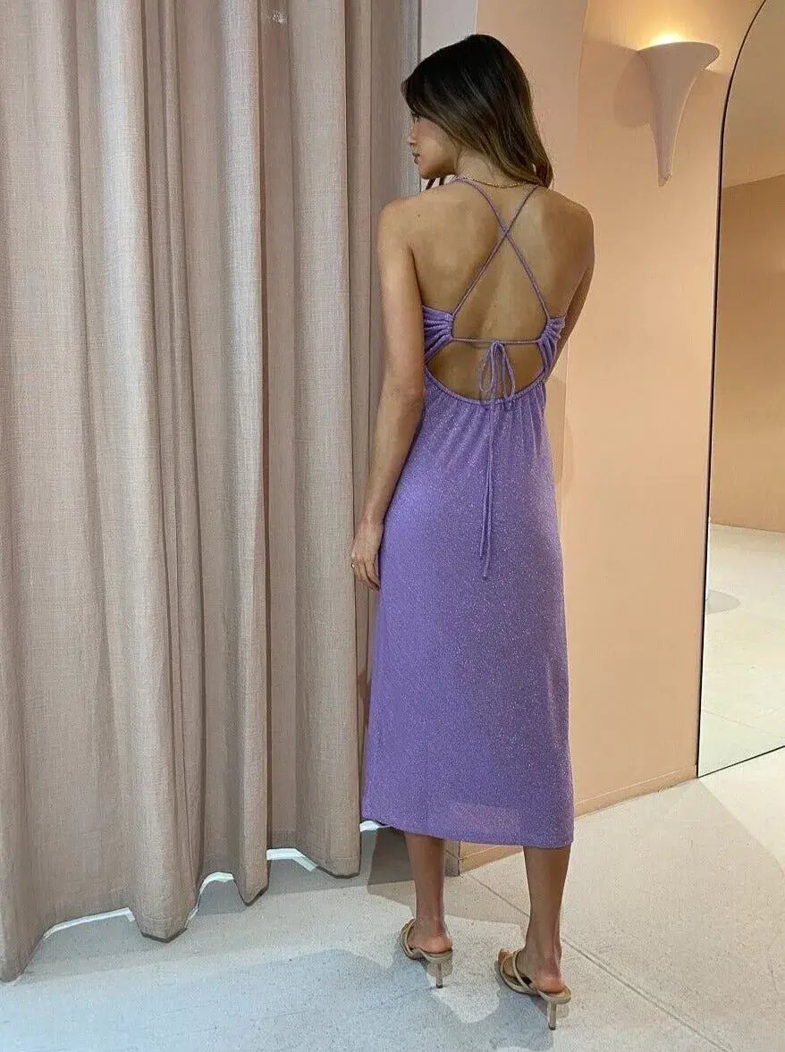 Suboo Asha Twist Front Slip Dress Lilac Size XS / AU 6 photo 2