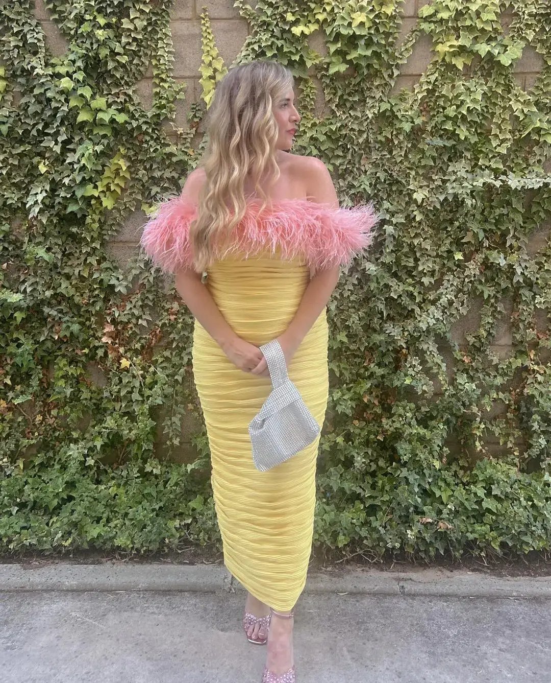 Rachel Gilbert Zion Midi Dress Lemon Yellow Size 3 / AU 12 photo 3
