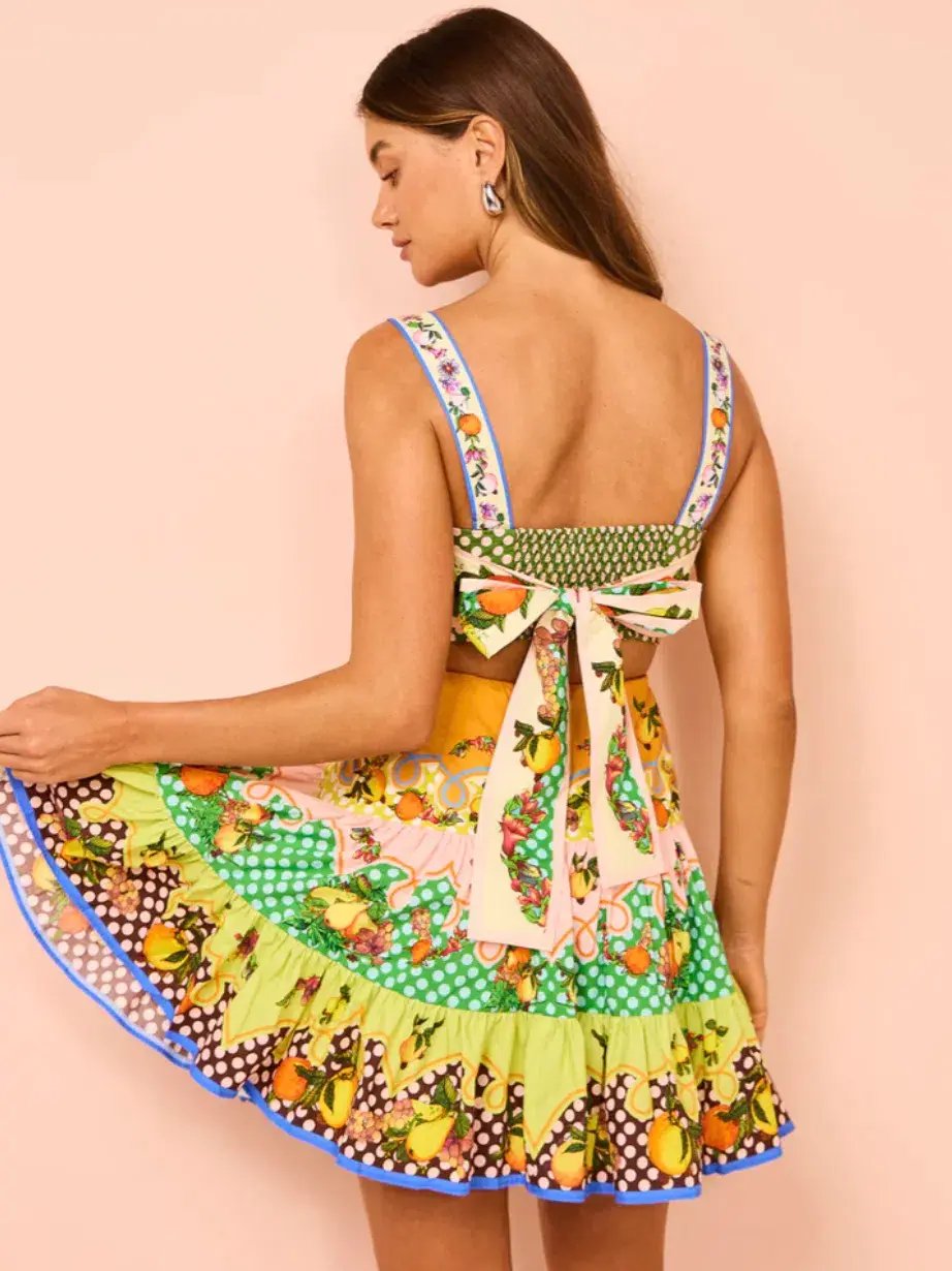 Alemais Lemonis Cut Out Mini Dress Multi Size 10 photo 3