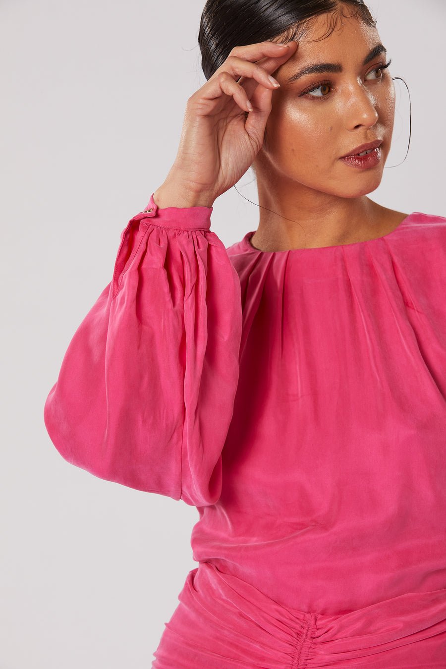 WINONA CERISE SHORT DRESS - HOT PINK photo 5