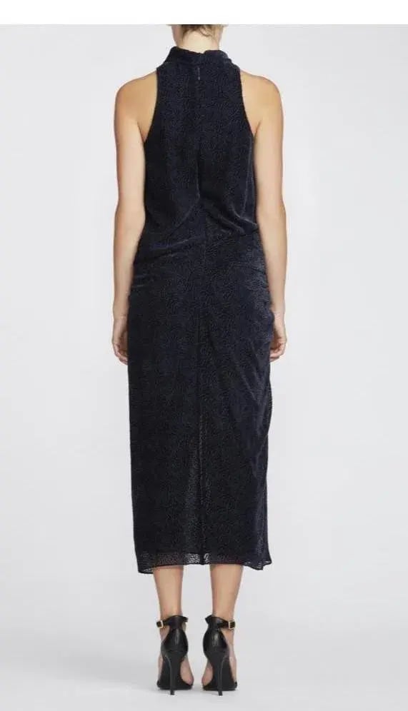 Camilla and Marc Saki Drape Sleeveless Dress Blue Size 6 photo 2