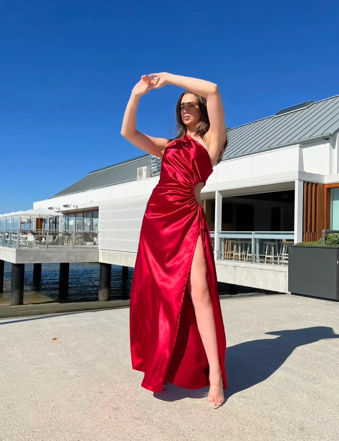 Sonya Moda Nour Scarlett Maxi Dress Red Size 10 photo 2