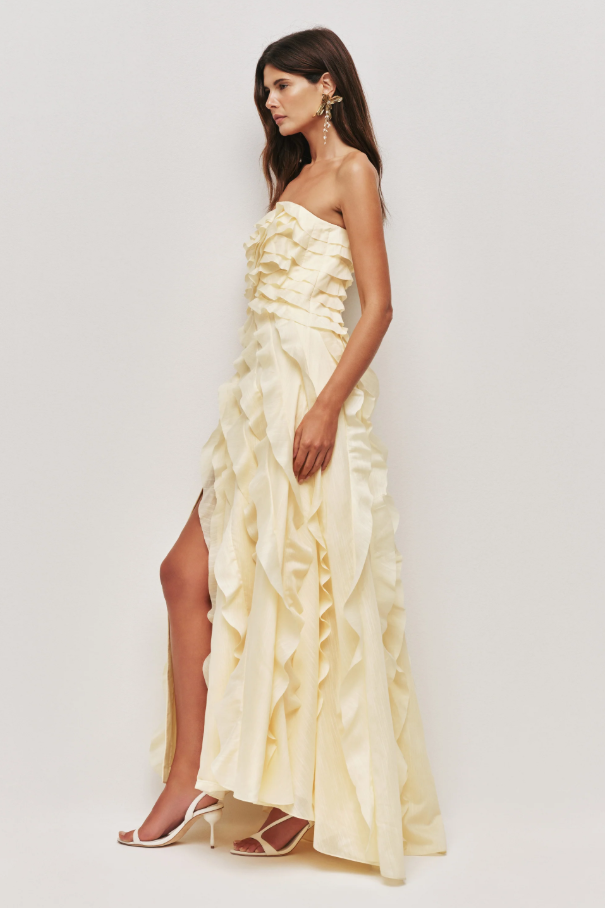 Aje Allairie Gown - Yellow photo 4