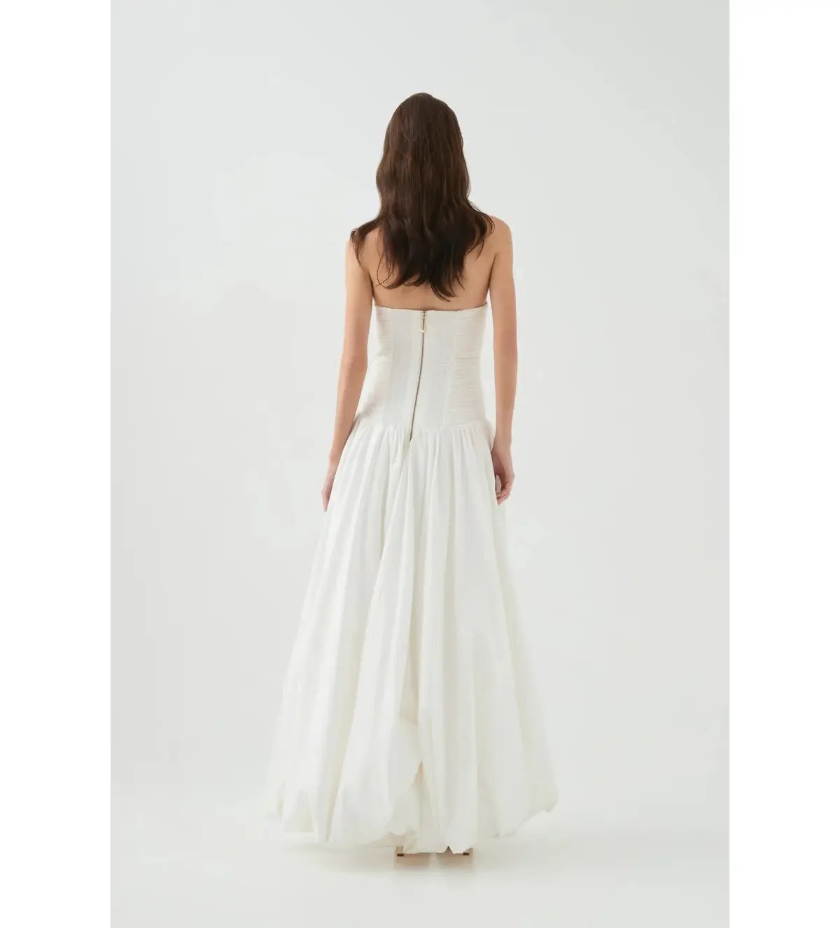 Aje Violette Bubble Hem Maxi Dress Ivory Size AU 8 photo 4