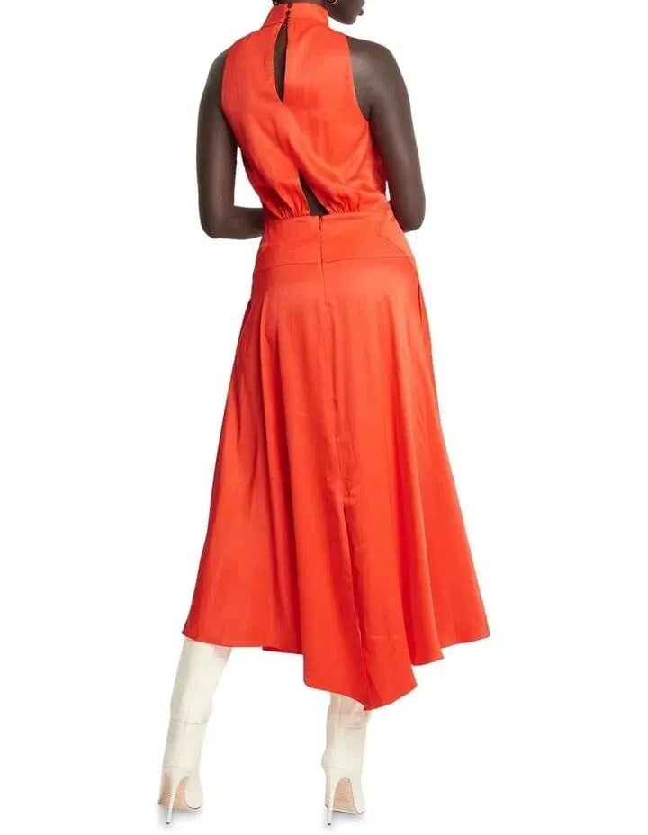 Sass & Bide Past Lives Cowl Neck Midi Dress Orange Size 10 photo 3