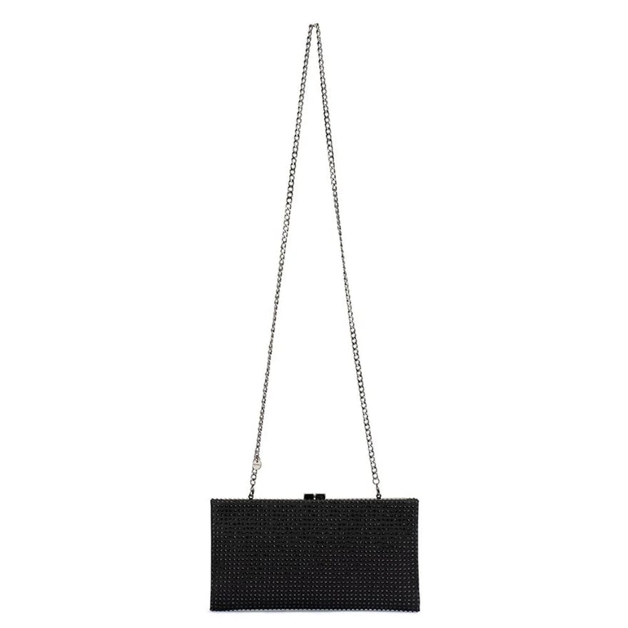 Olga Berg Gabriela Crystal Clutch - Black photo 2
