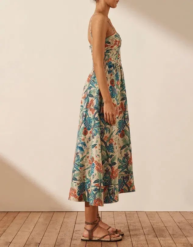 Shona Joy Mahalo Ruched Panel Midi Dress; size 12 photo 3